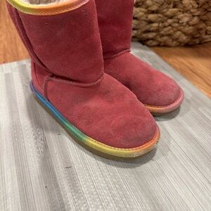 UGG Colorful Suede Boots with Rainbow Soles